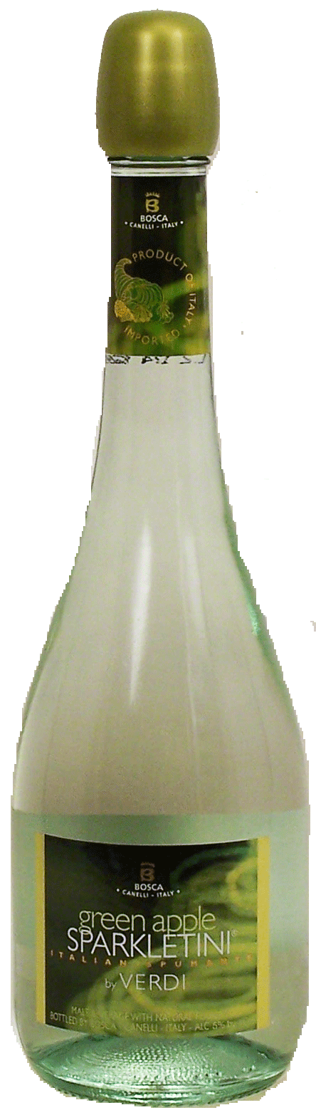 Sparkletini by Verdi green apple malt beverage, Italian spumante, 5% alc. by vol. Full-Size Picture